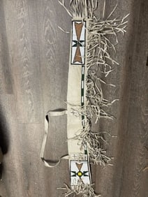 Beaded Gun Scabbard Indian Artifact Arrowhead