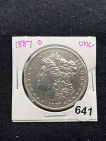 1887 O UNC Morgan Silver Dollar Coin