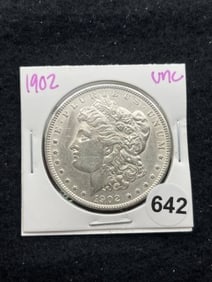 1902 UNC Morgan Silver Dollar Coin
