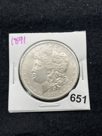 1891 Morgan Silver Dollar Coin