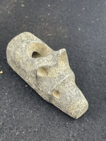 Bear Effigy Stone Pipe Indian Artifact Arrowhead
