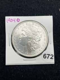 1904 O Morgan Silver Dollar Coin