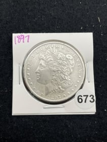 1897 Morgan Silver Dollar Coin