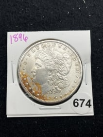 1896 Morgan Silver Dollar Coin