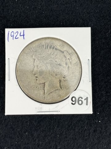 1924 Peace Silver Dollar Coin (1 of 2)