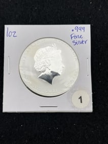 1 Ounce .999 Fine Silver Coin Year of the Rabbit Austrailia One Dollar