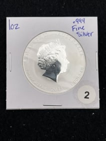 1 Ounce .999 Fine Silver Coin Year of the Rabbit Austrailia One Dollar