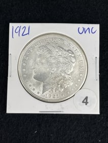 1921 UNC Morgan Silver Dollar Coin
