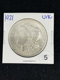 1921 UNC Morgan Silver Dollar Coin