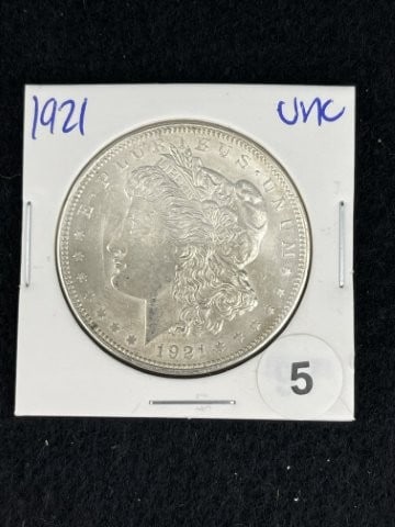 1921 UNC Morgan Silver Dollar Coin (1 of 2)