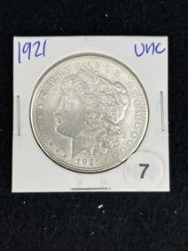 1921 UNC Morgan Silver Dollar Coin