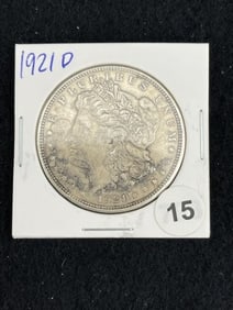 1921 D Morgan Silver Dollar Coin