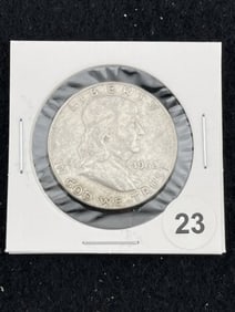 1962 Franklin Half Dollar Silver Coin