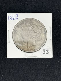 1922 Peace Silver Dollar Coin