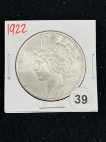 1922 Peace Silver Dollar Coin