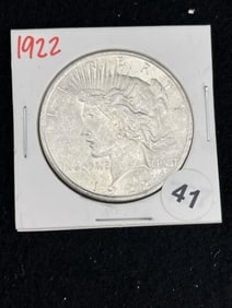 1922 Peace Silver Dollar Coin