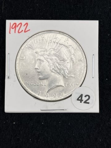 1922 Peace Silver Dollar Coin (1 of 2)