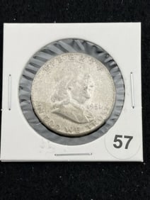 1951 Franklin Half Dollar Silver Coin
