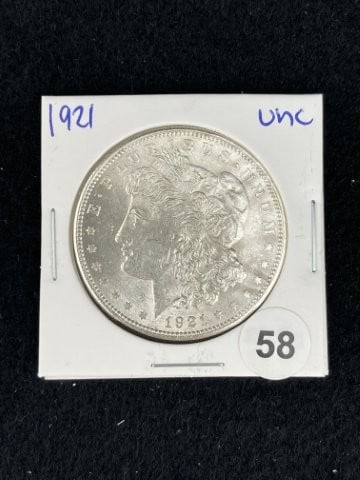 1921 UNC Morgan Silver Dollar Coin (1 of 2)