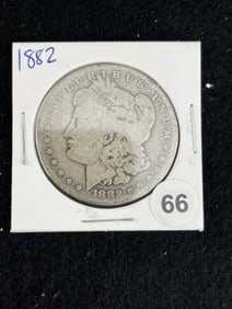 1882 Morgan Silver Dollar Coin