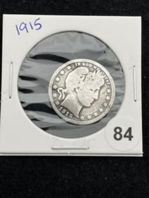 1915 Barber Quarter Coin