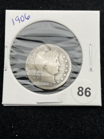 1906 Barber Quarter Coin (1 of 2)