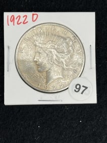 1922 D Peace Silver Dollar Coin
