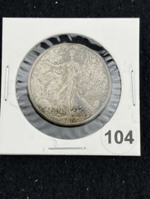 1943 Walking Liberty Half Dollar Silver Coin