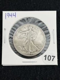 1944 Walking Liberty Half Dollar Silver Coin