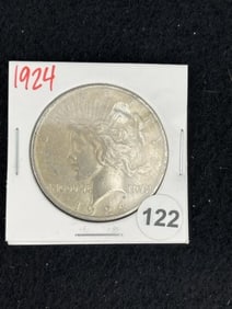 1924 Peace Silver Dollar Coin