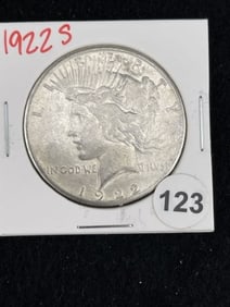 1922 S Peace Silver Dollar Coin