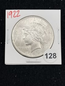 1922 Peace Silver Dollar Coin