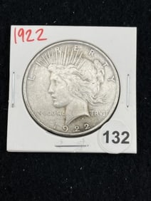 1922 Peace Silver Dollar Coin
