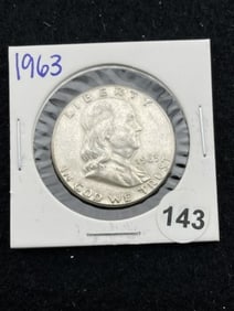 1963 Franklin Half Dollar Silver Coin