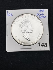 1 Ounce .999 Fine Silver Coin