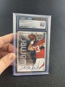 Kurt Warner Hand Signed Authentic Autograph Card