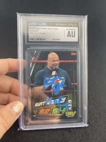 2019 WWE Kurt Angle Hand Signed Authentic Autograph Card