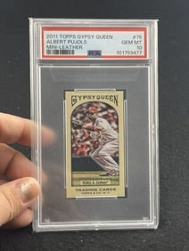 2011 Topps Gypsy Queen Albert Pujols Mini-Leather Baseball Card