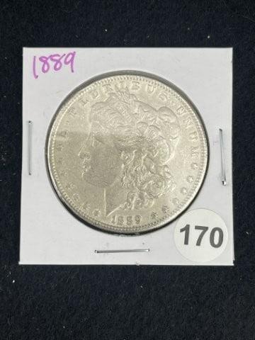 1889 Morgan Silver Dollar Coin (1 of 2)