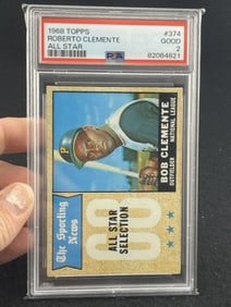 1968 Topps Roberto Clemente Baseball Card