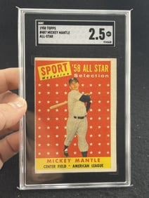 1958 Topps Mickey Mantle Baseball Card