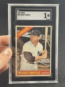 1966 Topps Mickey Mantle Baseball Card