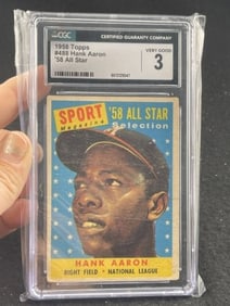 1958 Topps Hank Aaron Baseball Card