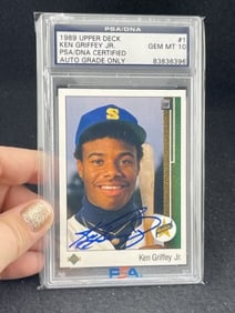 1989 Upper Deck Ken Griffey Jr. Hand Signed Authentic Autograph Baseball Card