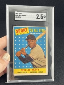 1958 Topps Willie Mays Baseball Card