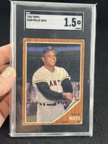1962 Topps Willie Mays Baseball Card