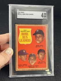 1962 Topps Mickey Mantle & Harmon Killebrew Baseball Card