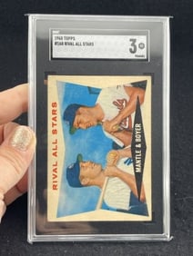 1960 Topps Mickey Mantle & Boyer Baseball Card