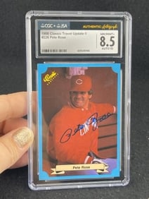 1988 Classic Pete Rose Hand Signed Authentic Autograph Baseball Card
