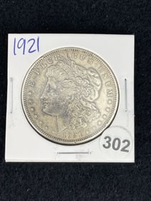 1921 Morgan Silver Dollar Coin